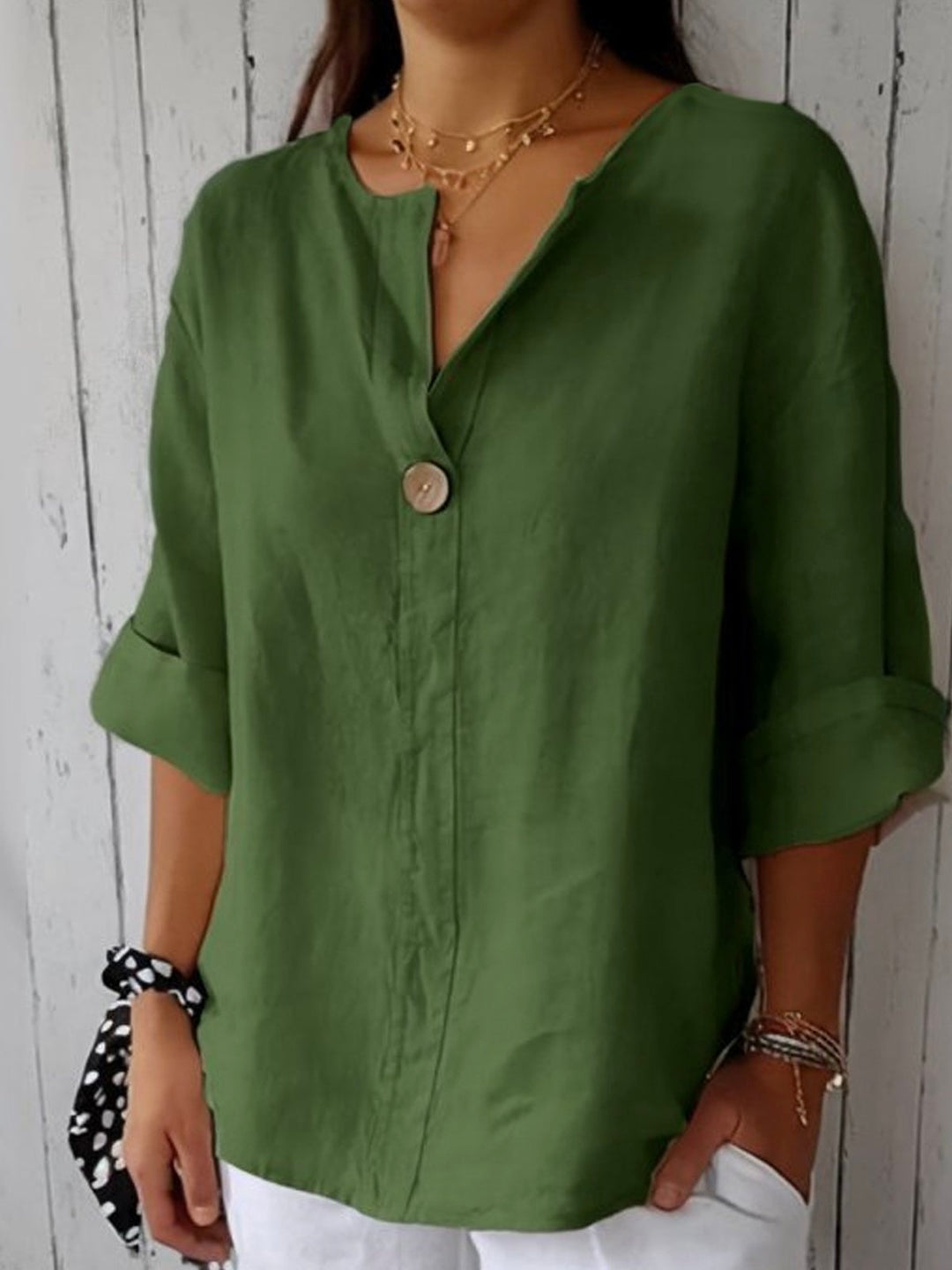 KAMILA | Casual V-Neck Blouse