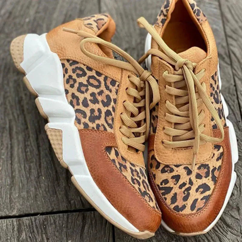 Femke™ | Behagelige leopard-sneakers