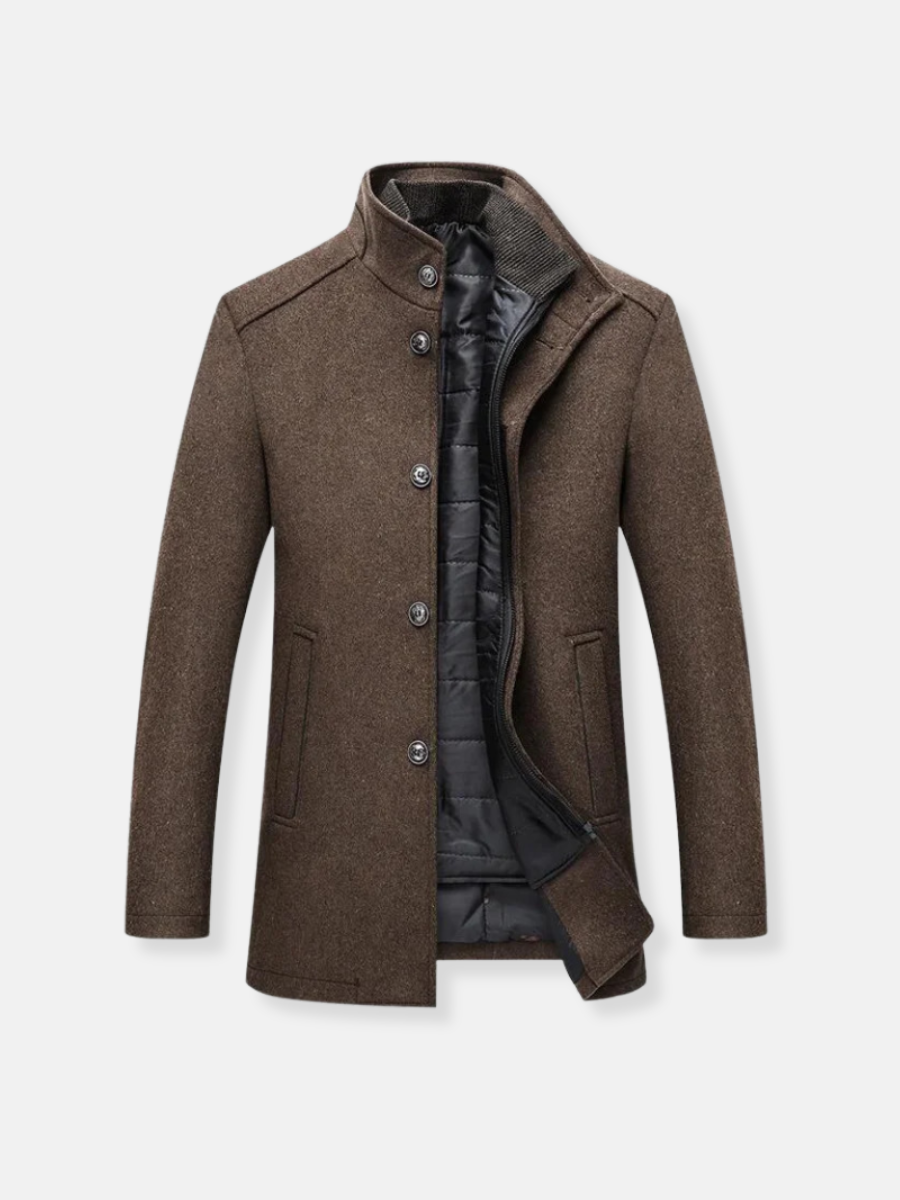 Trenchcoat i uld til mænd