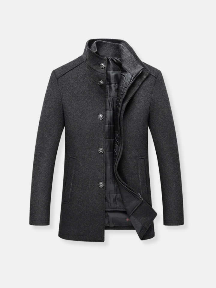 Trenchcoat i uld til mænd