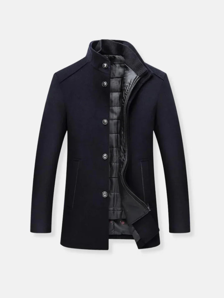 Trenchcoat i uld til mænd