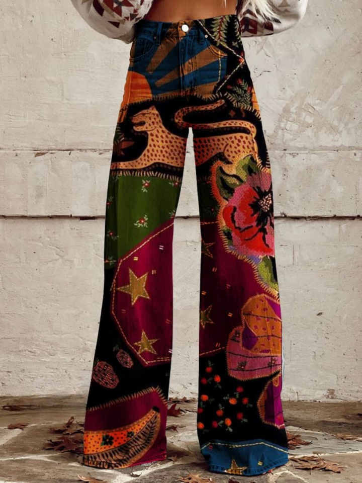 Teresa™ | Brede bukser i retro boho-stil