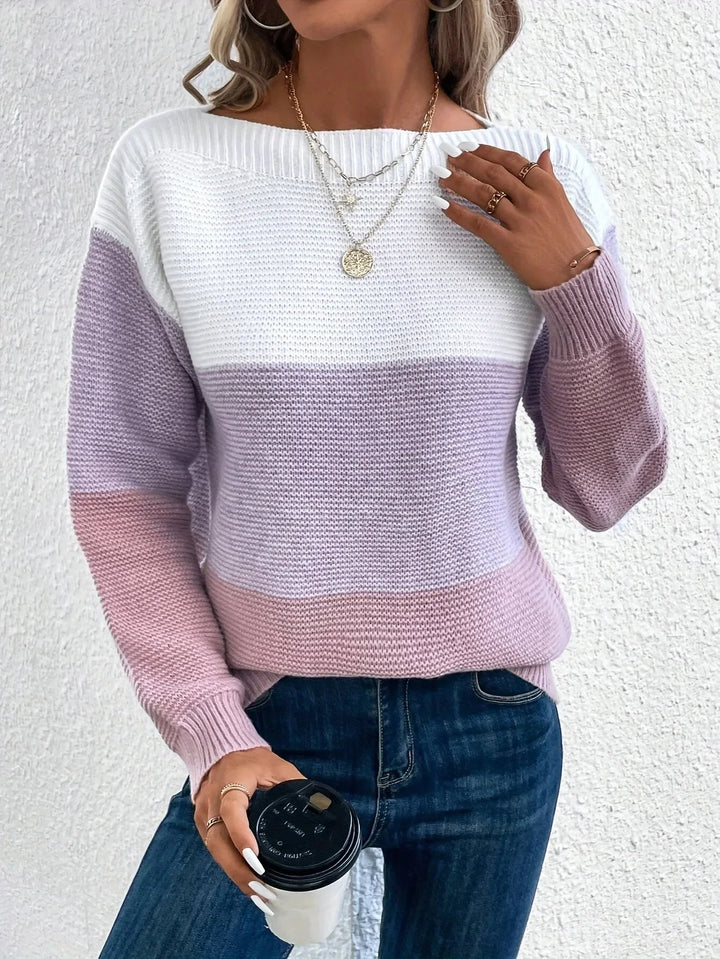 Le Clair™ | Elegant tricolore patchwork-trøje