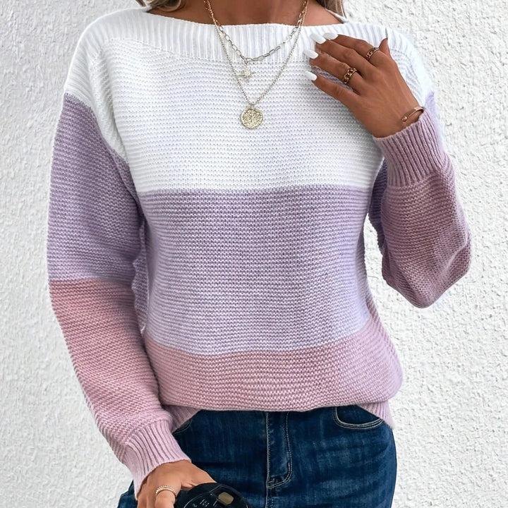Le Clair™ | Elegant tricolore patchwork-trøje