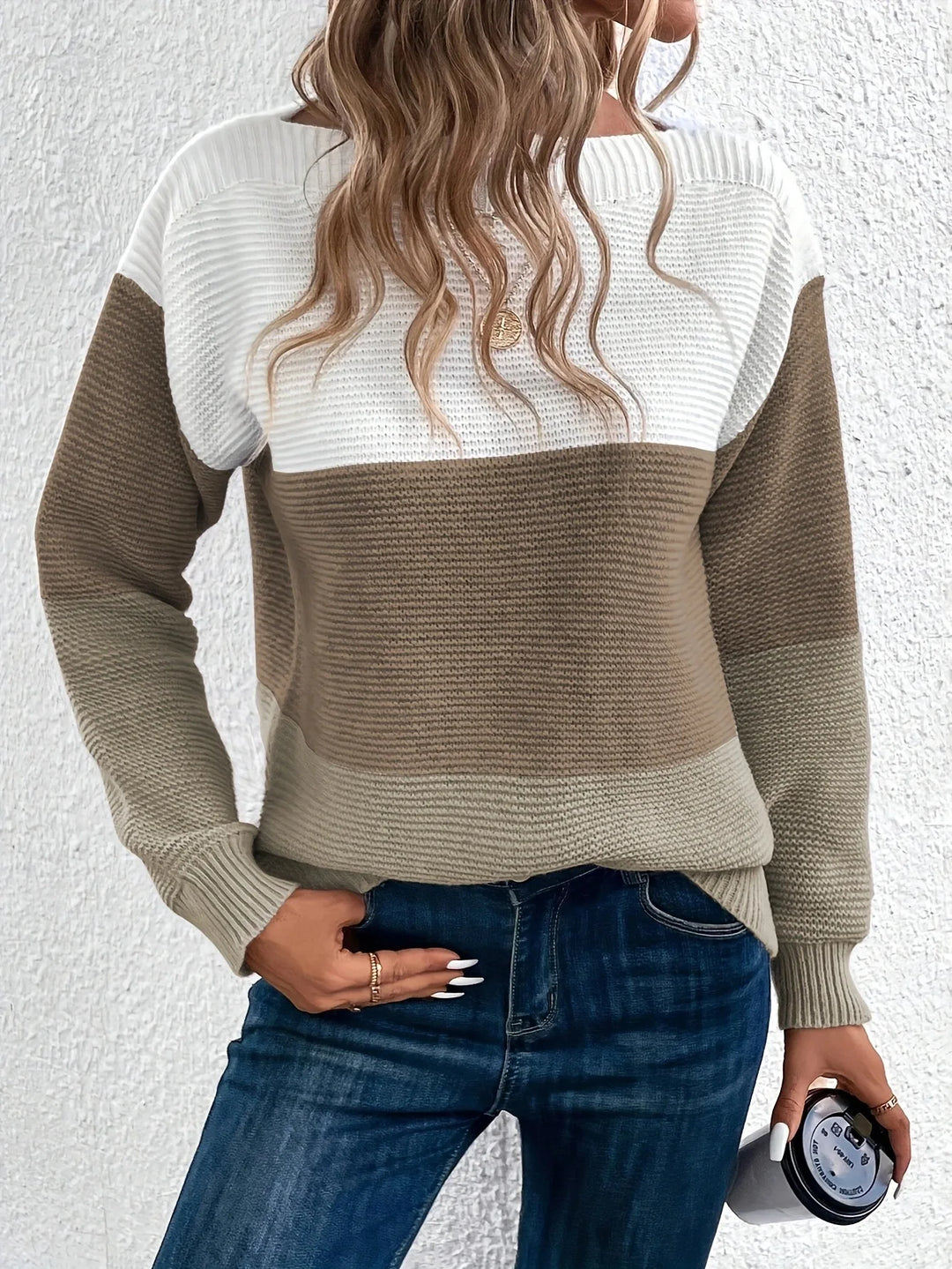 Le Clair™ | Elegant tricolore patchwork-trøje