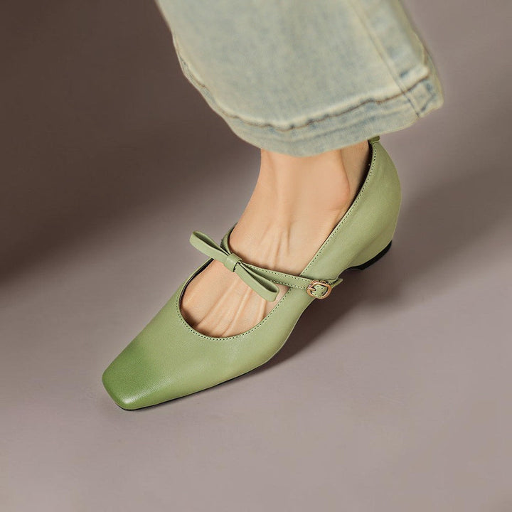 Bryony | Bow-Strap Mary Jane Pump with Concealed Heel