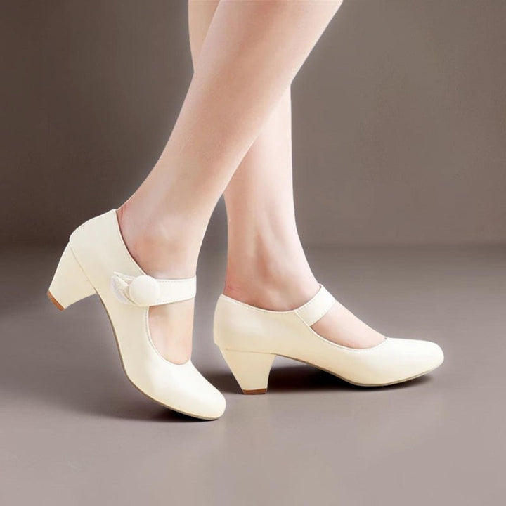 Clementine | Block Heel Mary Janes with Adjustable Strap
