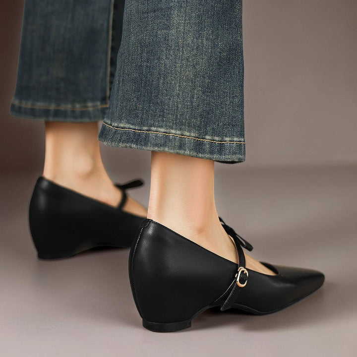 Bryony | Bow-Strap Mary Jane Pump with Concealed Heel