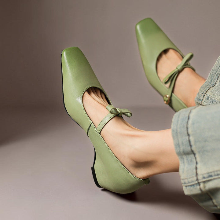Bryony | Bow-Strap Mary Jane Pump with Concealed Heel