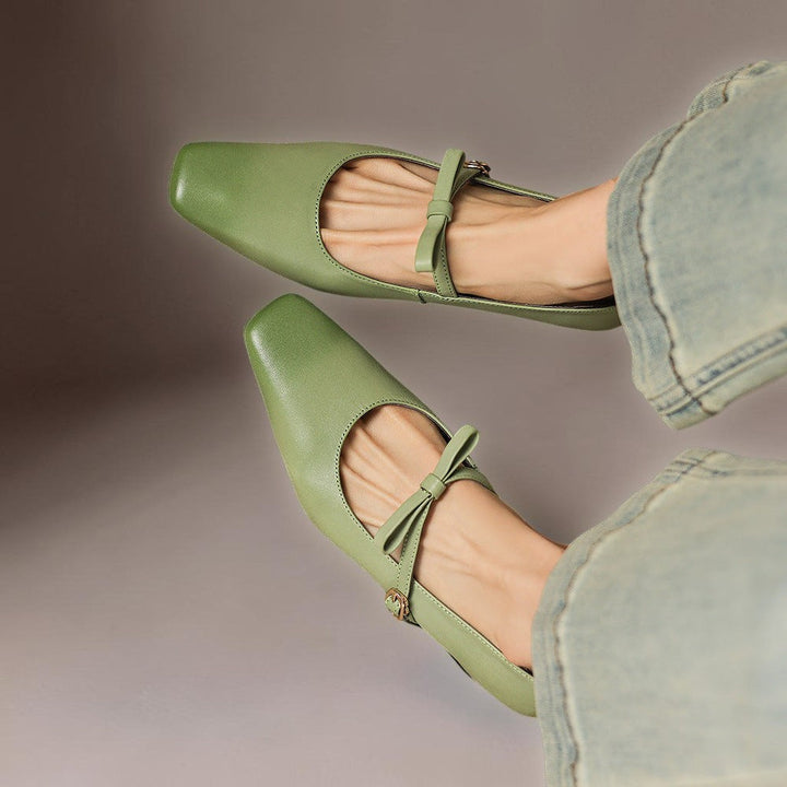 Bryony | Bow-Strap Mary Jane Pump with Concealed Heel