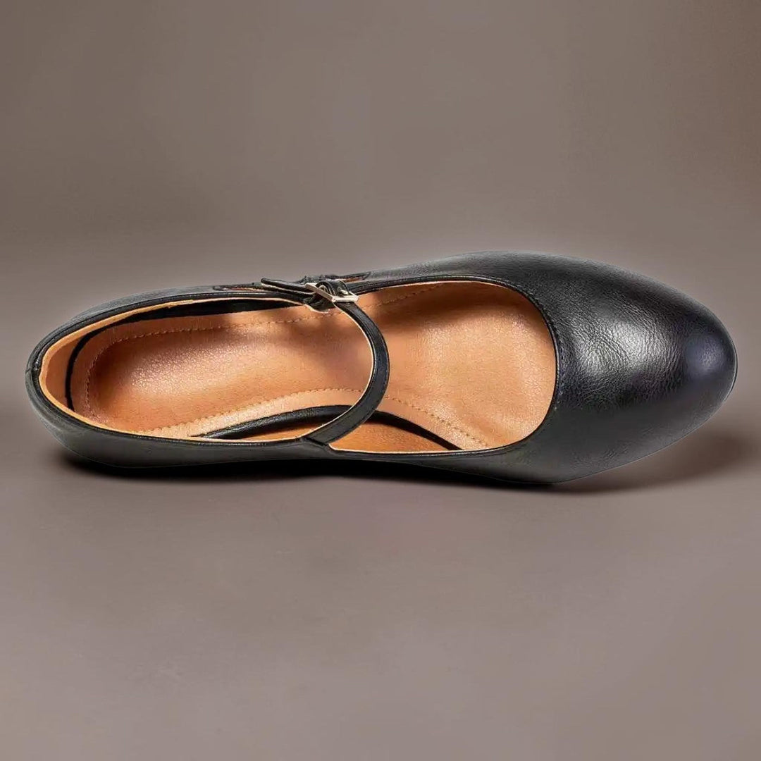 Odette | Classic Black Closed-Toe Office Pumps