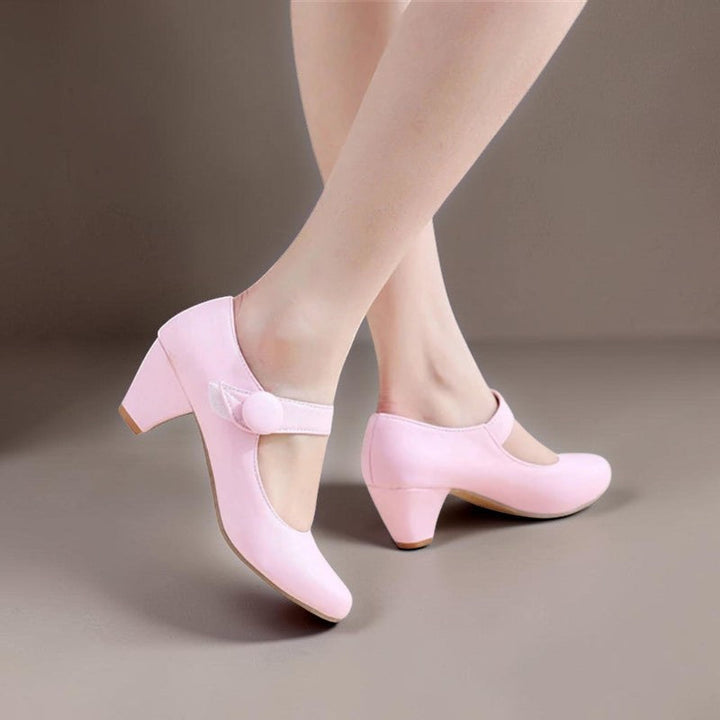 Clementine | Block Heel Mary Janes with Adjustable Strap
