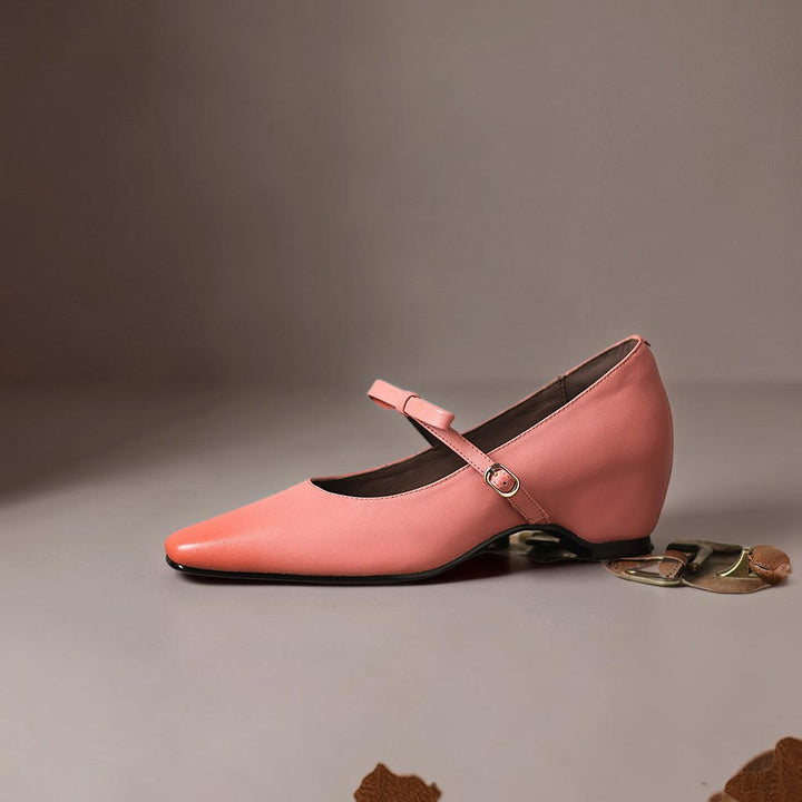Bryony | Bow-Strap Mary Jane Pump with Concealed Heel